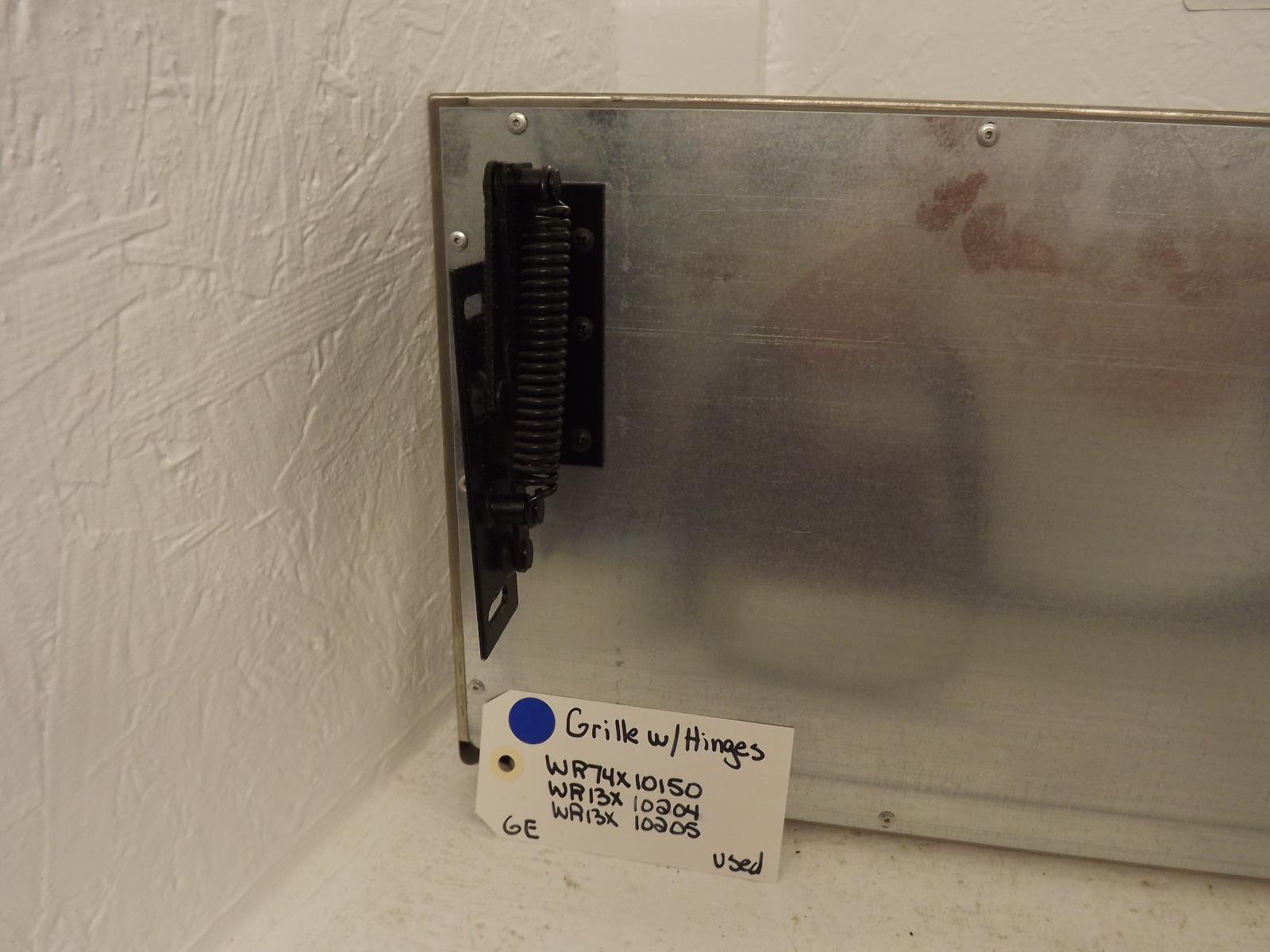 GE Monogram Refrigerator WR74X10150 WR13X10205 WR13X10204 Grille w/Hinges Used GE Monogram Refrigerator WR74X10150 WR13X10205 WR13X10204 Grille w/Hinges Used
